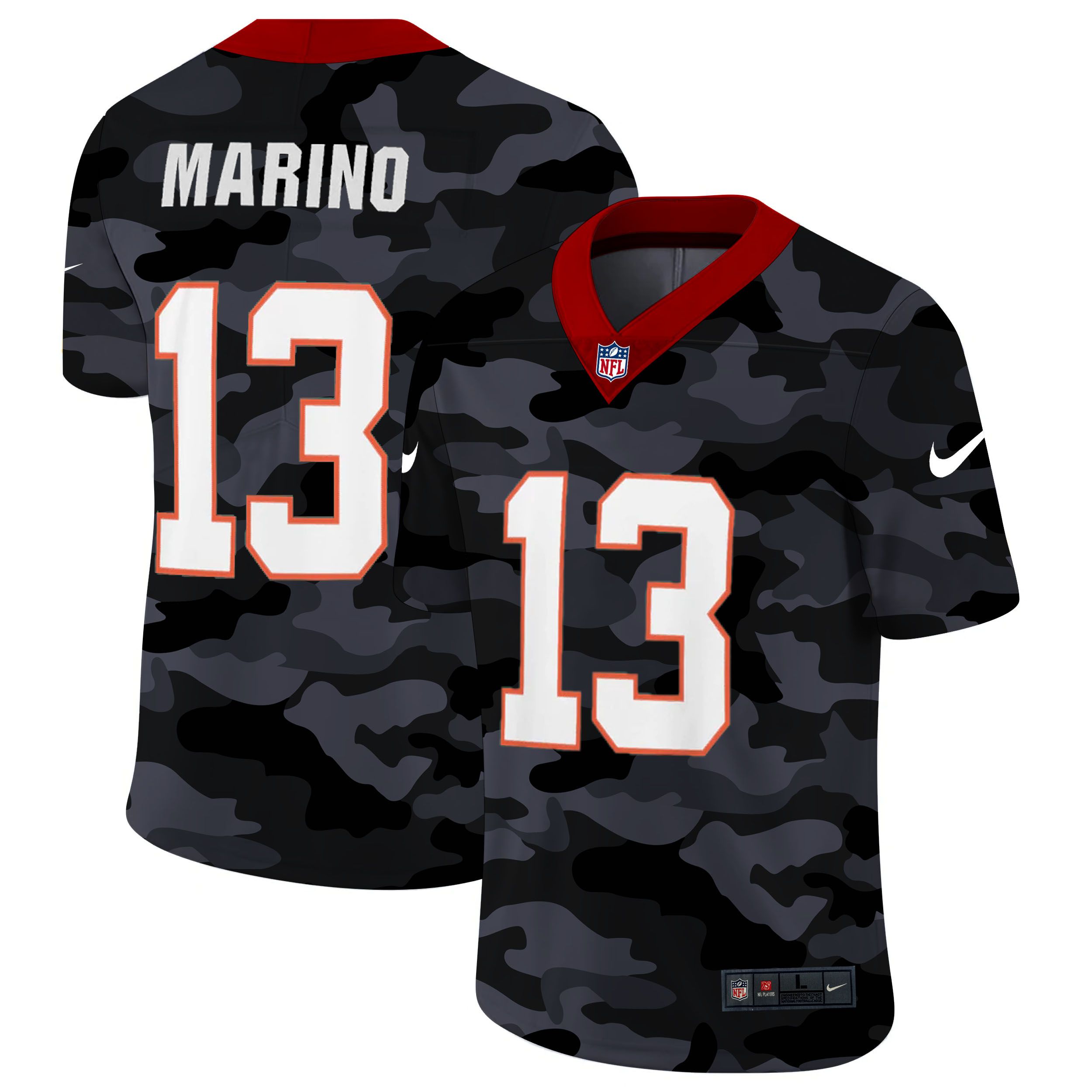 Men Miami Dolphins #13 Marino 2020 Nike Camo Salute to Service Limited NFL Jerseys->new york giants->NFL Jersey